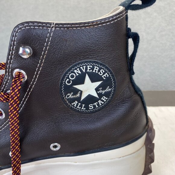 Converse Run Star Hike High Top Leather Brown Mens Size Men's 8.5 Women's 10 - Picture 14 of 16